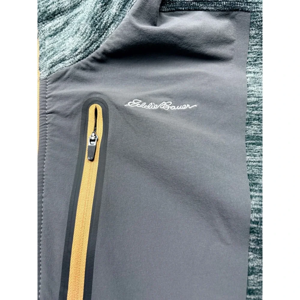 Eddie Bauer First Ascent Mens T2XL 1/4 Zip Fleece Pullover Gray Space Dye‎